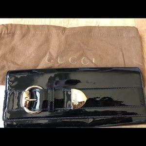 Gucci patent leather clutch